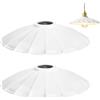 FINGERINSPIRE 2 paralumi a cono in metallo, 248 x 55 mm, paralume in ferro bianco, paralume a cono in metallo, copertura per lampada a sospensione industriale per casa colonica, cucina, studio