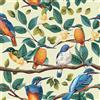 ANLIKY-Pro Carta da parati autoadesiva con uccello Oriole su rami fioriti, 44X600CM, pellicola decorativa rimovibile con sfondo giallo chiaro per mobili