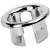 ccuzs Anello di protezione per troppopieno per lavabo, in metallo cromato a due strati, regolabile da 22 a 24 mm, anello di protezione contro il troppopieno per lavabi, cucina, vanità, da bagno