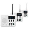 MERHOVO Sistema interfonico, di interfono wireless a lungo raggio da 1 miglio for la comunicazione tra uffici domestici e aziendali da una stanza all'altra.,Qualità audio chiara(3 Unit White)