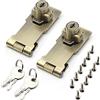 Cohentbliss Cassetto Armadio Serrature Chiusura Hasp con Chiave Fibbia per Chiavistello con Lucchetto e Chiave Cassetto Armadio Serrature con Lucchetto Hasp Serratura a Camma Hasp Serratura In Metallo 2 Pezzi