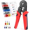 VFANDV Pinza Crimpatrice Capicorda, Capicorda Isolati a Crimpare, Pinza Puntalini Filo Autoregolanti per Elettricista, Pinza Crimpatrice per 0.25-10 mm² Terminale Isolato Capicorda Terminali (1200)