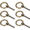 QUARKZMAN 6Pcs Anelli Per Cassetti In Ottone Da 1.18 Pollici Bronzo | Maniglie E Pomelli Per Ante E Cassetti, Con Viti, Per Armadio Credenza Guardaroba Cucina