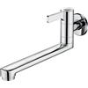 SXWYLZ Rubinetto Lavatoio Lavanderia A Muro Rubinetto A Parete Lavatoio Acqua Fredda Rubinetto Lavello Cucina Braccio Lungo Rubinetto Lavatoio Girevole,Colore Cromo,20 Cm