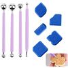 ANROI Kit di spatole in Silicone da 9 Pezzi, Ideali per la Riparazione delle giunture dei piastrelli. (Viola)