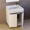 MarinelliGroup Mobile lavatoio in ALLUMINIO lavanderia vasca resina resistente acidi asse lavapanni MOLE (60 X 50 cm)