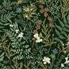 ReWallpaper Pellicola Adesiva per Mobili Fantasia Foglie Verde Carta Da Parati Vintage Art Deco 44.5CMx3M Adesivi per Porte Armadio Cassetti Foresta Nero Verde Rivestimento Decorativo Parete Cucina