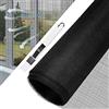 BUZIFU Zanzariera Rete in Fibra di Vetro Zanzariera a Rete per Finestre 120 * 250CM Telo Ricambio Zanzariera Rete per Zanzariera Net Fibra Resistente a Raggi UV con 1 Spazzola 2 in 1 (Nero)