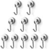 BTLIN Ganci Magnetici, Potenti Neodimio Calamite con Gancio Rotante, 20 mm | Carico Massima 15KG per Cucina, Frigorifero, Barbecue, Garage e Ufficio 10 Pezzi