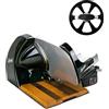 Berkel Affettatrice Home Line 250 in nero - Affettatrice Premium con tagliere realizzato a mano in legno di barile + inoltre importante tagliacoltelli - Offerta speciale HL250