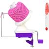 KNEWMART Avvolgitore per gomitoli, azionato a mano, viola, per uncinetto, l'aiutante per gli amanti della collezione di filati, con 1 paio di forbici