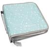 Craftelier - Organizer per timbri e stampi | Sistema a 2 anelli D-Ring per buste da 6 x 8 | Dimensioni 25,5 x 25,5 x 7 cm (10 x 10 x 2,75) - Colore turchese con stampa costellazioni
