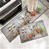 7VSTOHS Tappetini da cucina 2 pezzi, Tappeto Cucina Antiscivolo, Antiscivolo Impermeabile PVC Tappeti da Cucina, lavabile, Adatto per corridoi, cucine, bagni, 40x60+40x120cm