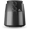 evvoli Air Fryer 4 Litres with Timer Temperature Adjustable Control and 8 Preset Programs 1500W, EVKA-AF4001BS Black