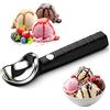 GAESHOW Paletta per Gelato Riscaldata, Cucchiaio Elettrico per Gelato Acciao Inox con Manico Confortevole in PC, 45 °C /70 °C Temperatura Regolabile, Ricaricabile, per Gelato Duro, Nero