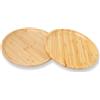 Rebanky 2 Pezzi Vassoio Bamboo Rotondo Vassoio da Portata Legno Rotondo 25 cm Vassoio per Servire Bambù per Tavolino da Salotto, Alimenti, Frutta, Pane, 25 x 25 x 2 cm
