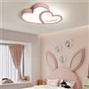 TanjcXliu Lampada da Soffitto per Cameretta Bambini, Lampada da Soffitto a LED, Moderna Luce a Forma di Cuore, 40W, LED, 3 Colori di Luce, Dimmerabile