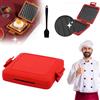 Asslye Micro Munchy, toastie per microonde in silicone, per toastie e sandwich, 17 x 14 cm, adatta al microonde, con cinghie regolabili in silicone, lavabile in lavastoviglie, senza elettricità, senza fili