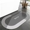LIMNUO Tappeto da Bagno Antiscivolo con Igroscopicità,Tappetini da Bagno,Tappetini da bagno antimuffa ad asciugatura rapida,Tappeto Assorbente Lavabili Bath Mat-Quick Dry (Grigio, 120x60cm)