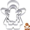 UTXN 3 formine per biscotti a forma di omino di pan di zenzero, in acciaio inox, per San Valentino, compleanni, Natale (ragazza)