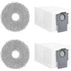 Rrochio Accessori per roborock Qrevo S, Sacchetti e Panni per Aspirapolvere roborock Qrevo, Qrevo Pro, Qrevo Master, Qrevo Plus, Qrevo Slim, Qrevo Curv, Qrevo MaxV, Accessori Ricambi (4 Pezzi)