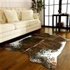 BENRON Tappeto in pelle bovina marrone, 130 x 157 cm, con stampa mucca, per soggiorno, camera da letto, decorazione occidentale, grazioso animale, HS683TO