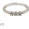 Anello in oro bianco 18 Kt 750 trilogy diamanti 0,27 ct -1012/ST-
