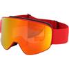 Generic Maschere da Sci Protezione UV400 Antiappannamento Leggere per Uomo Donna Snowboard e Ciclismo con Lenti Magnetiche Intercambiabili (montatura rossa lente rossa)