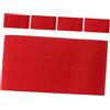 INOOMP 5 Pezzi Fascia da Capitano Calcio Elastica Rosso, Banda Giovanile | Nailon, Area Bianca per Stampa, Regolabile, per Competizioni e Giochi, Design Semplice