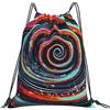 EDPXKL Borse con coulisse a spirale spaziale cosmica, borsa da palestra, zaino per il tempo libero e per tutti i giorni, zaino da trekking e da viaggio.