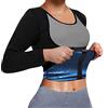 TOPELLER Tuta da sauna per le donne Sudore Body Shaper Giacca Hot Waist Trainer Manica Lunga Cerniera Camicia Allenamento Top