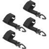 Toddmomy 4 Pezzi Porta Guanti Glove Holder Strap con Clip a Sgancio Rapido, Tessuto Oxford, Nero, per Guanti e Lampade Frontali, Trekking e Alpinismo