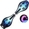 Sumeber Waveboard per Bambini Street Surfen Caster Torsion Skateboard Double Decks Casterboard per Waveboard/Castor Board with Light Up Wheels for Kids/Teens