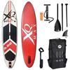 made2trade XQ Max - Tavola da paddle professionale, 320 cm, peso massimo: 150 kg, set completo con pompa, strumento touch, pedana, pagaia regolabile, colore rosso