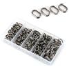 Cocoarm Anelli da Pesca Ovali, Acciaio Inox, 6 x 10 mm, 100 Pezzi