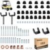 10L0L Club Car DS Kit di riparazione anteriore e posteriore per Club Car DS 1992-Up Gas & Electric, Deluxe Golf Cart Front End Rebuild Kit con Kingpins, Delta A Braccio Boccole, Boccole a balestra