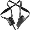 DONGKER Fondina Ascellare per Pistola Halloween,Fondine per Pistole Spalla in Pelle Holster Pistola Verticale Regolabile con Doppia Custodia per Caricatore per 1911 92 96 48 45 43 19 Z92 e Altre Pistole