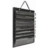 Fzaqwen Arts Belt Holder Espositore Cinture Taekwondo Supporto Medaglie Porta Cinture da Parete in Feltro con Tasche Trasparenti Organizzazione Ordinata, Black