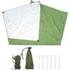 Ciieeo Camping Tarp Pieghevole Portatile in Poliestere e Alluminio, Verde, Anti-UV, Parasole per tè e Parcheggio, Telo Ombreggiante da Esterno per Campeggio e Spiaggia
