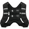 Amagogo Gilet ponderato regolabile, per allenamento, fitness, corsa, con spalle imbottite e strisce riflettenti, traspirante