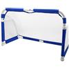 Baoblaze Porta da Calcio Portatile Porta Calcio Rete da Allenamento Struttura Pieghevole Telaio in Alluminio Leggero Adatta a Partite tra Amici E Esercizi, Blu 5x3ft