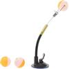 Toyvian Allenatore di Ping Pong da Tavolo con Base a Ventosa, Trainer Autoallenante Portatile, PVC e Lega di Alluminio, Altezza e Angolo Regolabili, Nero, per Allenamento in Casa e