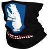 Generic Fascia Ciclismo Greenland Greenlanders National Emblem Confortevole Copricapo Lana Merino Paracollo per Climb Festival Outdoor 2 Pezzi