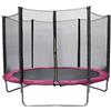 homewell Trampolino per bambini, trampolino esterno con rete di sicurezza, trampolini interni con cestino da basket, piccolo trampolino all'aperto per bambini