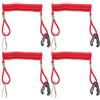 Cabilock 4 Pezzi Corda di Sicurezza per Barche Cinturino da Polso Rosso TPU