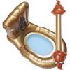 ibasenice Anello da Nuoto Gonfiabile Creativo in PVC Oro | Inflazione Facile, Adatto per Pool Party e Vacanze Estive, Design Divertente per Uso Acquatico