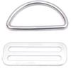 F Fityle Anello Attrezzatura Subacquea per Bombola D- Inox SS316 Fissaggio Laterale per Imbrago Compatibile con Cinghia 2 in, S, Anello A D Singolo + Fibbia Scorrevole Singola