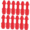 PartyKindom 12 Pezzi Inserto a Forcella per Subacqueo, Ricambio in Plastica Rosso, Compatibile, 1 Pz, per Pesca Subacquea e Spearfishing, Migliora la Stabilità di Tiro