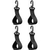 SENRISE 4 supporti per pagaia per kayak, gancio nero per lenza di ormeggio, gancio per yacht, clip universali per pagaie da pesca (3,8 cm x 21,8 cm)