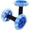 VOSAREA Ruota Addominale Doppia Blu in Pp Pvc Impugnature Antiscivolo | Allenamento per Uomo e Donna, Struttura Leggera, Design a Due Ruote, Supporto per Forza e Resistenza